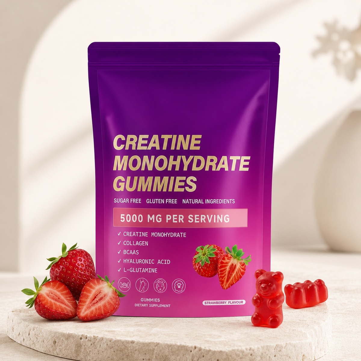 Creatine Monohydrate Gummies with Collagen — Supplements at Gym Wise Shop